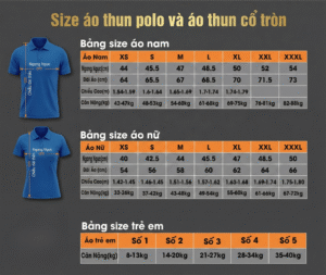 bản size đồng phục F-Design Unifomr